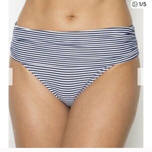 NWOT Bond-eye Black and White Striped Bikini Bottom